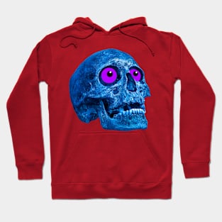 Halloween skull in blue Hoodie